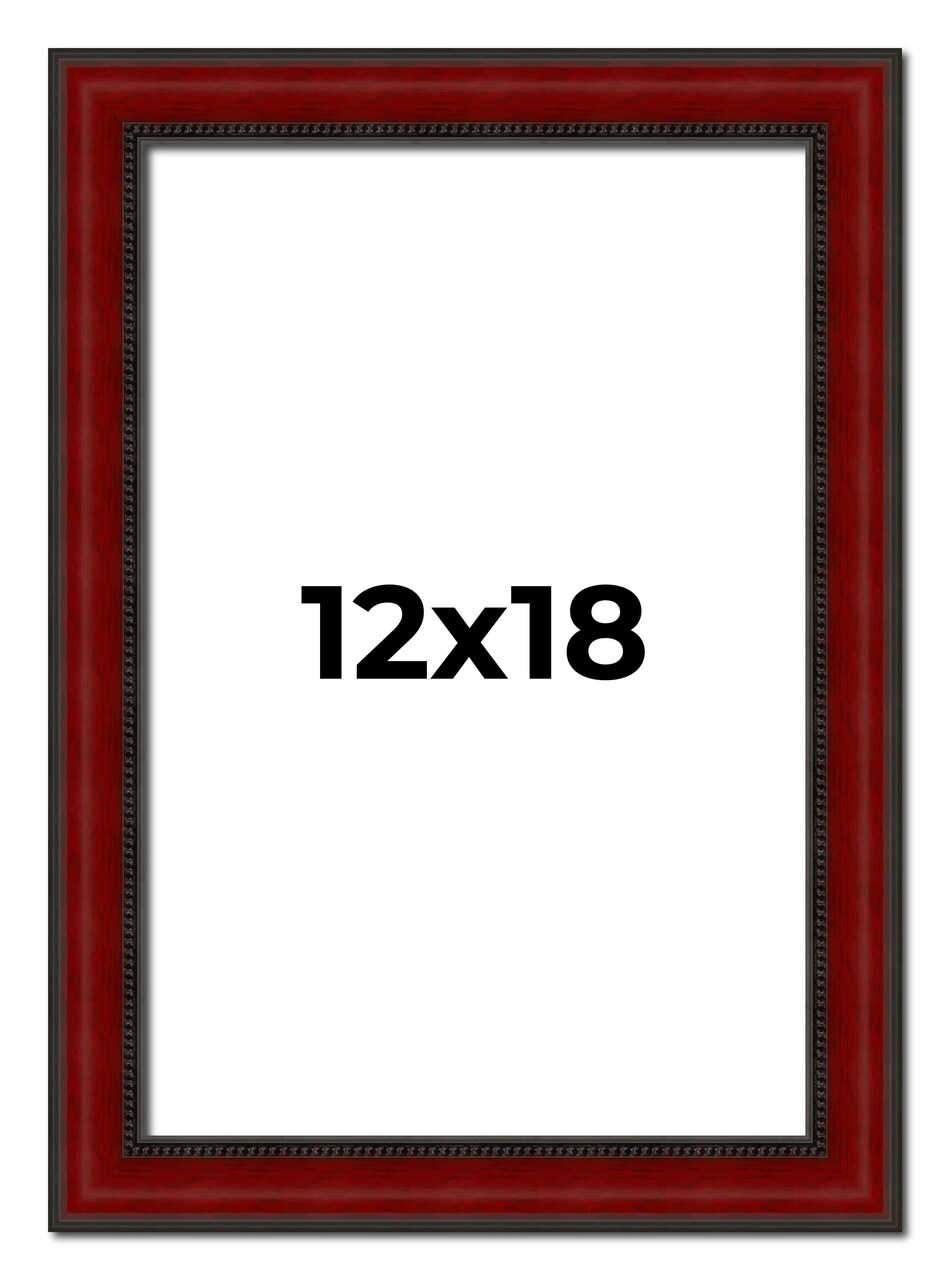Weathered Red Picture Frame - UV Acrylic, Foam Board Backing, Hanging Hardware